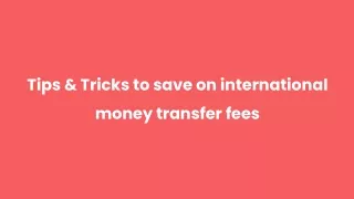 tips tricks to save on international money