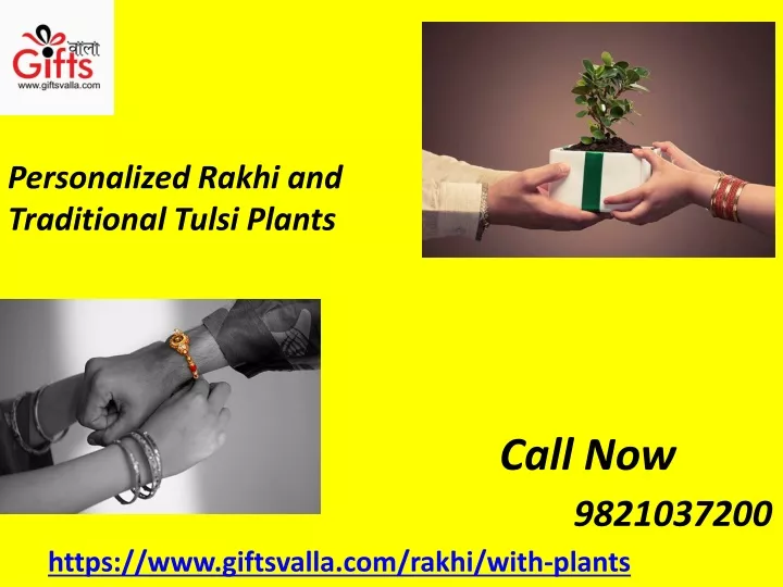 personalized rakhi and traditional tulsi plants