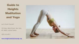 Top Service of Heights Meditation and Yoga