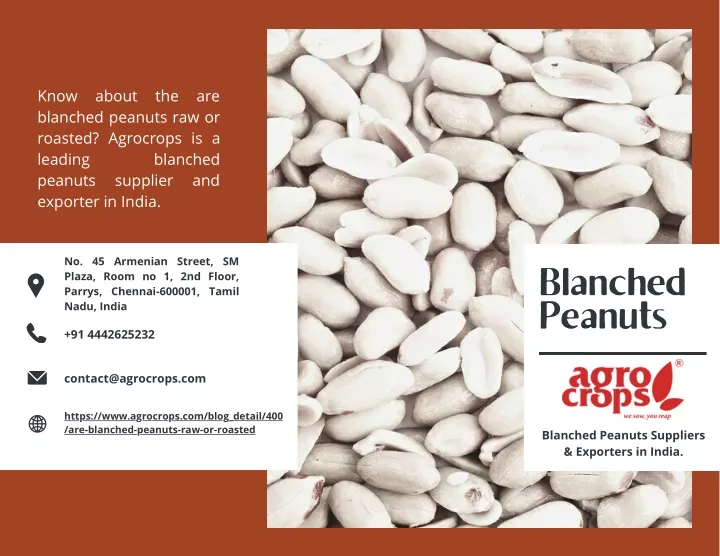 know about the are blanched peanuts