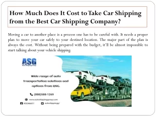 How Much Does It Cost to Take Car Shipping from the Best Car Shipping Company