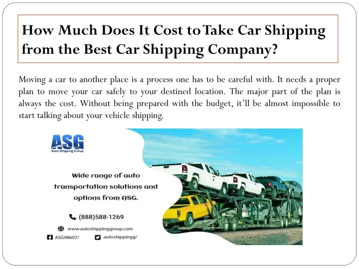 how much does it cost to take car shipping from the best car shipping company