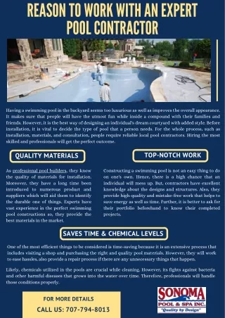 Reason to Work with Expert Pool Contractor