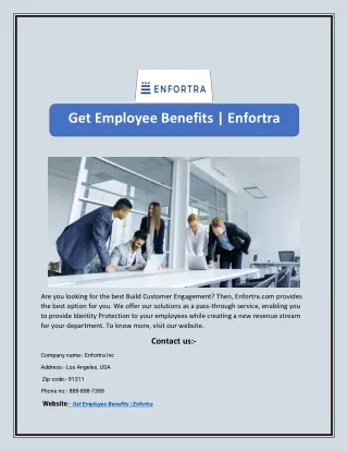 get employee benefits enfortra