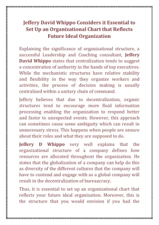 jeffery david whippo considers it essential
