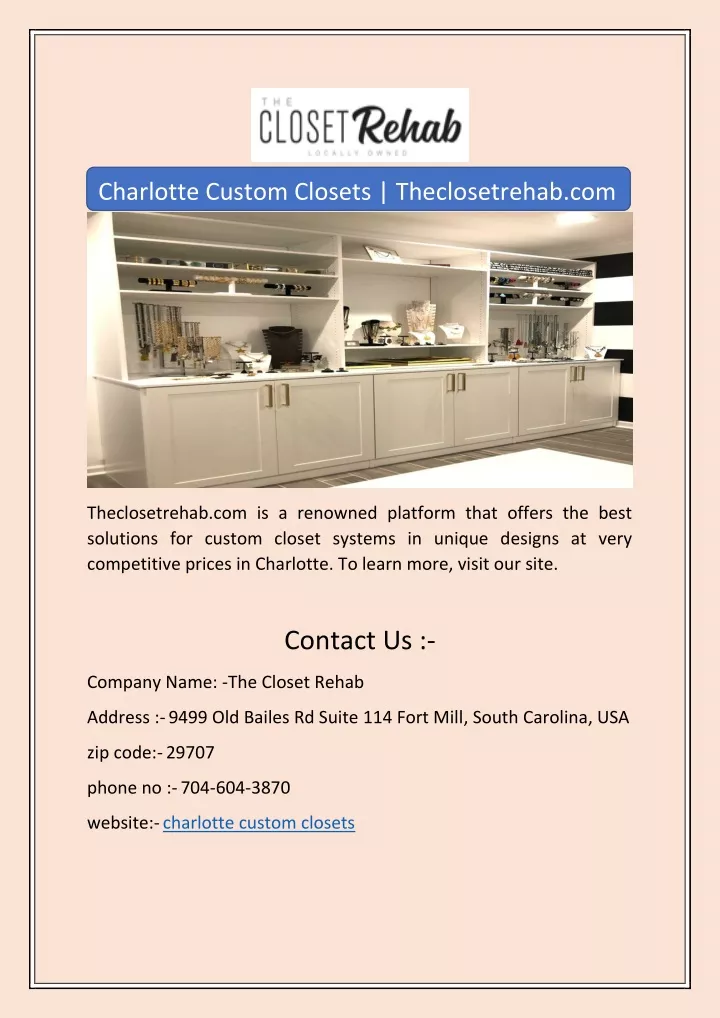 charlotte custom closets theclosetrehab com