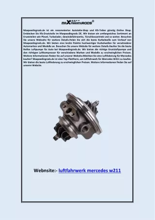 luftfahrwerk mercedes w211 Maxpeedingrods.de