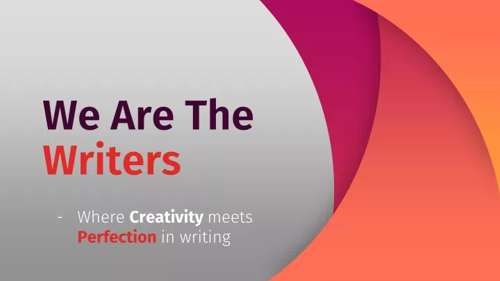 we are the writers