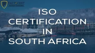 ISO Certification in South Africa