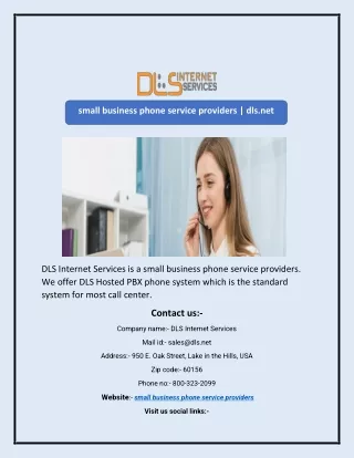 small business phone service providers dls net