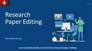 Research Paper Editing | Get Fast and Secure