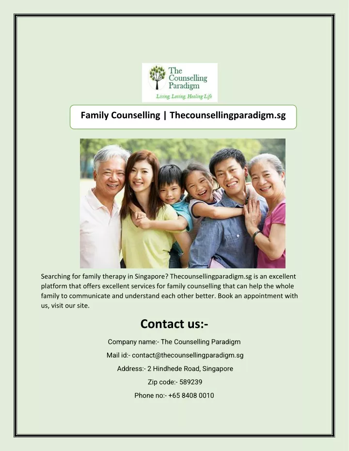 family counselling thecounsellingparadigm sg