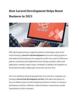 how laravel development helps boost
