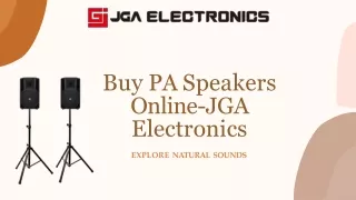 Buy PA Speakers Online-JGA Electronics