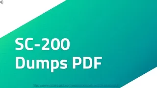 Get Outstanding SC-200 Dumps Pdf With 100% Valid Study Material - Accurate {2021} SC-200 Exam Questions