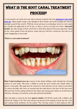 what is the root canal treatment what is the root