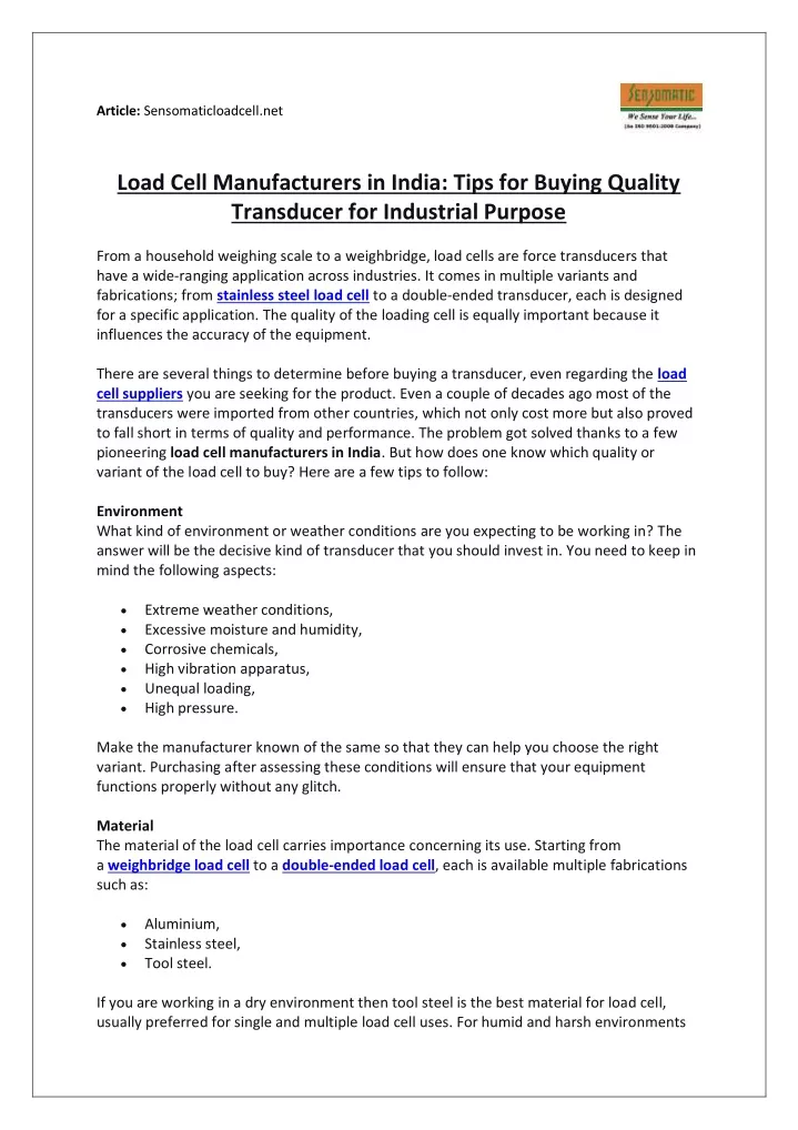 article sensomaticloadcell net