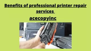 Benefits of professional printer repair services