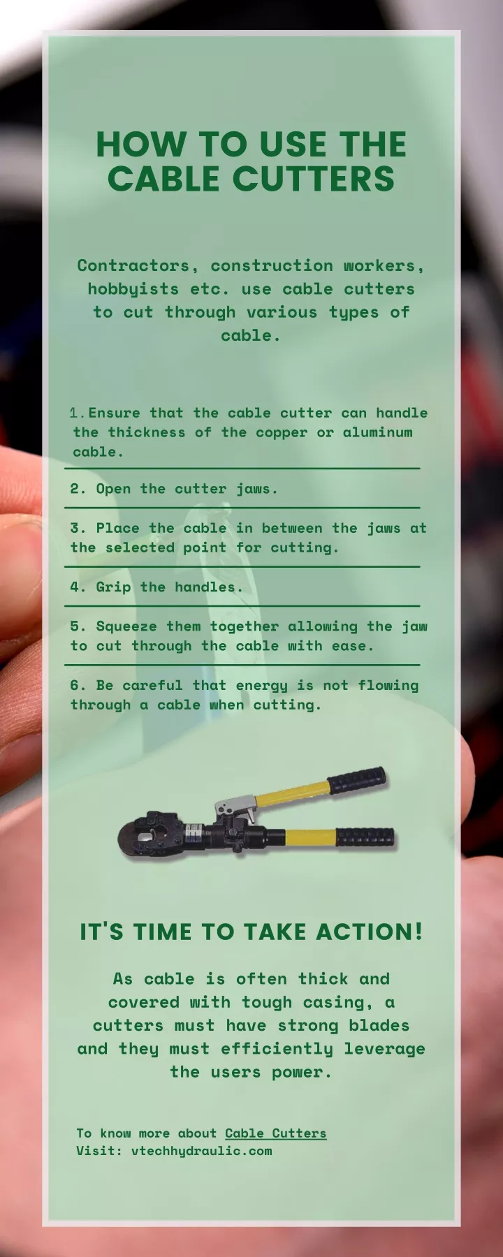 how to use the cable cutters contractors