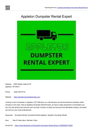 downloaded from justpaste it appleton dumpster