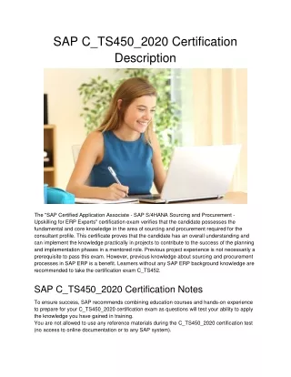 sap c ts450 2020 certification description