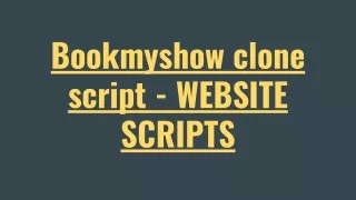 bookmyshow clone script website scripts