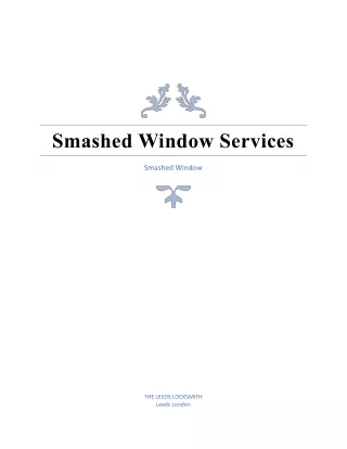 smashed window services