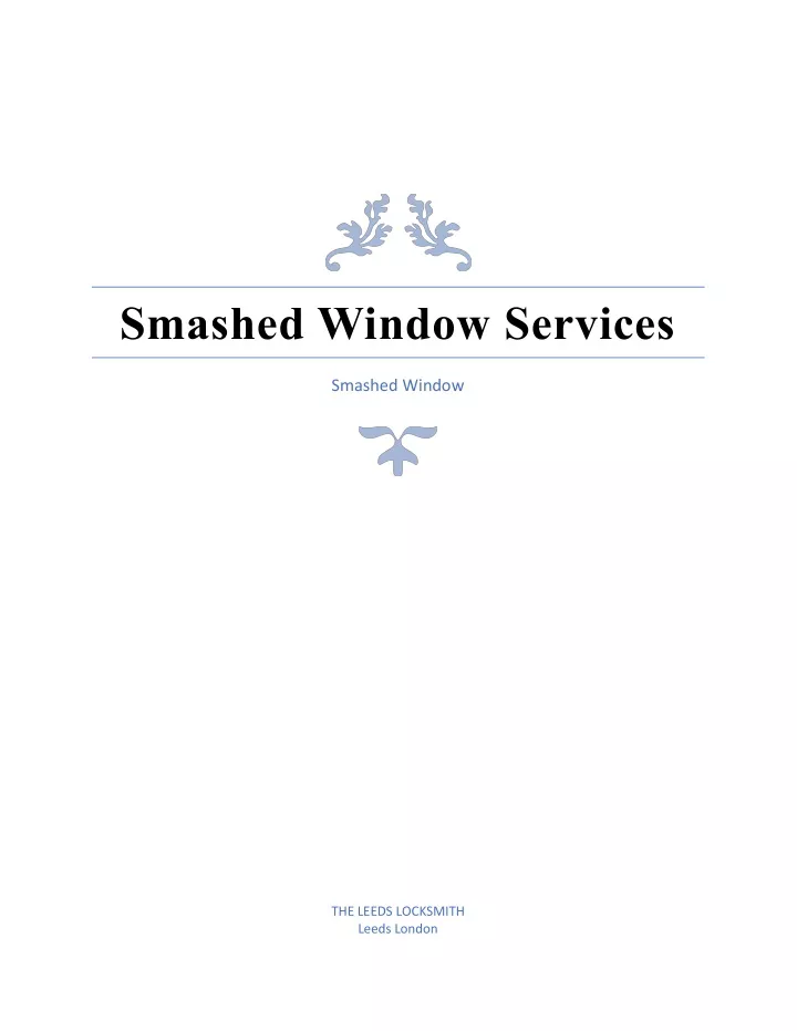 smashed window services