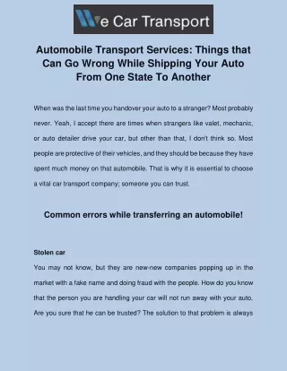 Automobile Transport Services_ Things that Can Go Wrong While Shipping Your Auto From One State To Another (1)