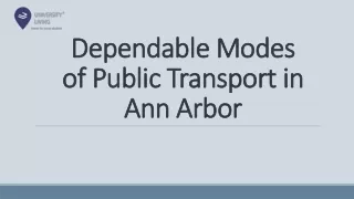 dependable modes of public transport in ann arbor