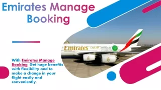 Fly with More Comfort using the Emirates Manage Booking Option
