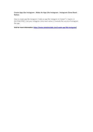 create app like instagram make an app like