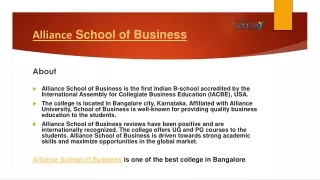Alliance School of Business