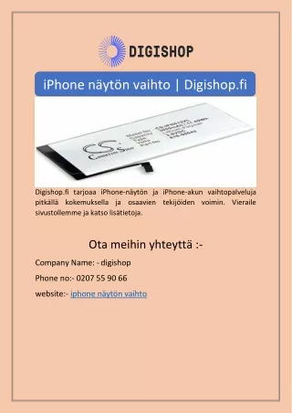 iPhone näytön vaihto | Digishop.fi