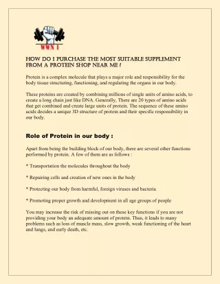 how do i purchase the most suitable supplement