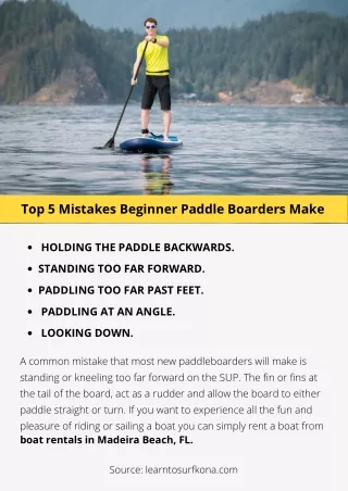 Top 5 Mistakes Beginner Paddle Boarders Make