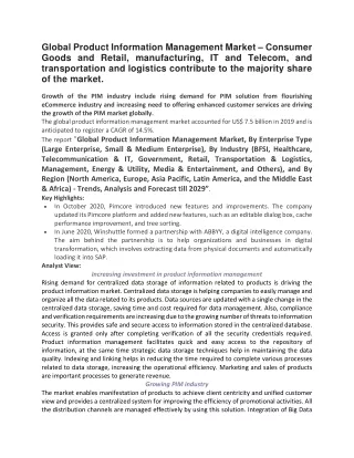 global product information management market