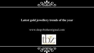Latest gold jewellery trends of the year
