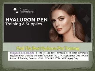Find the Best Hyaluron Pen Training