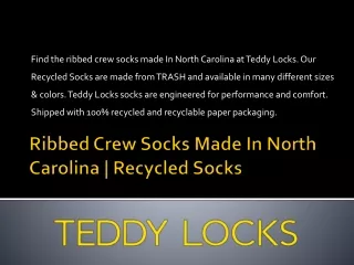 Ribbed Crew Socks Made In North Carolina | Recycled Socks