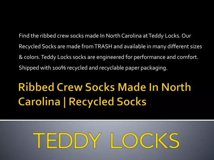 ribbed crew socks made in north carolina recycled socks