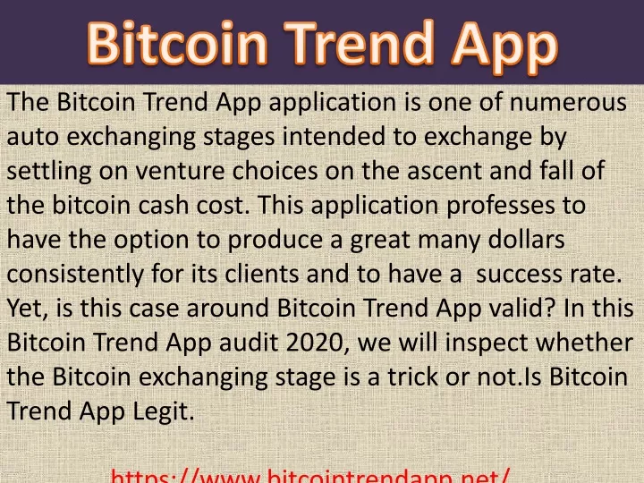 the bitcoin trend app application