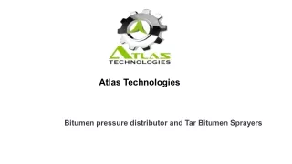 Bitumen pressure distributor and Tar Bitumen Sprayers | Atlas Technologies