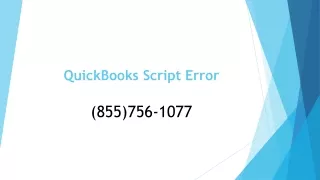 QuickBooks Script Error