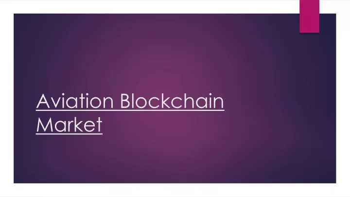 aviation blockchain market