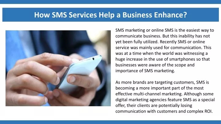 how sms services help a business enhance