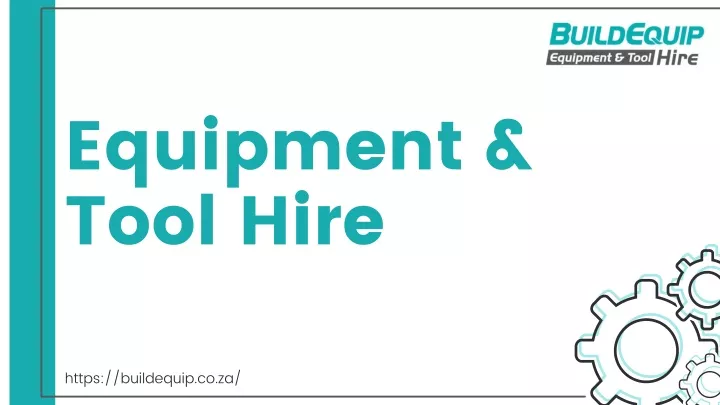 equipment tool hire