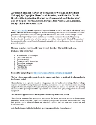 air circuit breaker market by voltage low voltage