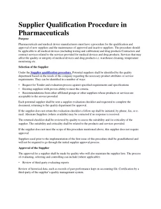 Supplier-Qualification-Procedure-in-Pharmaceuticals