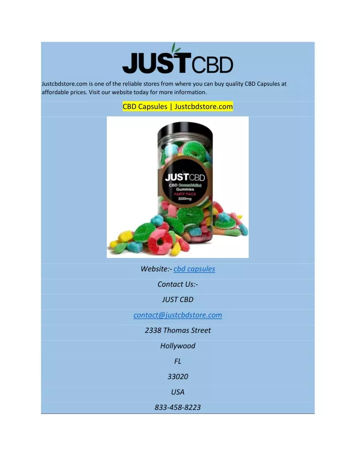 justcbdstore com is one of the reliable stores